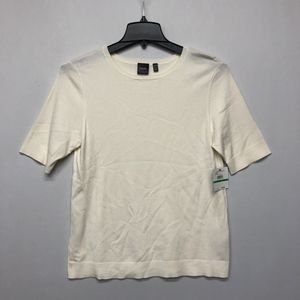 NWT Rafaella Women Short Sleeve Sweater Knit top Size LP Large Petite B238 -23